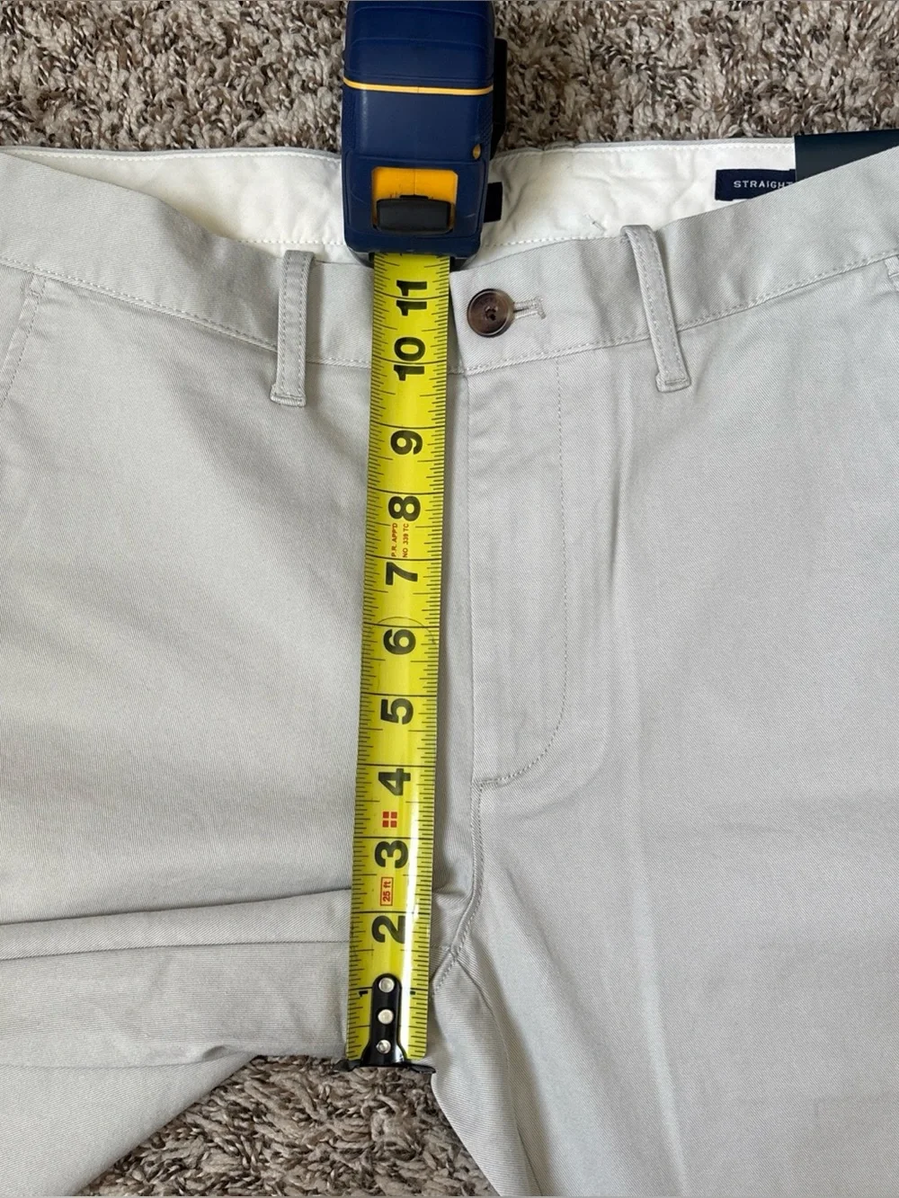 J. Crew Flex Men's Straight Fit Chino Pants, Light Gray 31x32, NWT